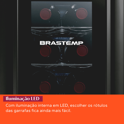 Adega Brastemp 12 Garrafas com painel touch - BZC12BE • BIVOLT